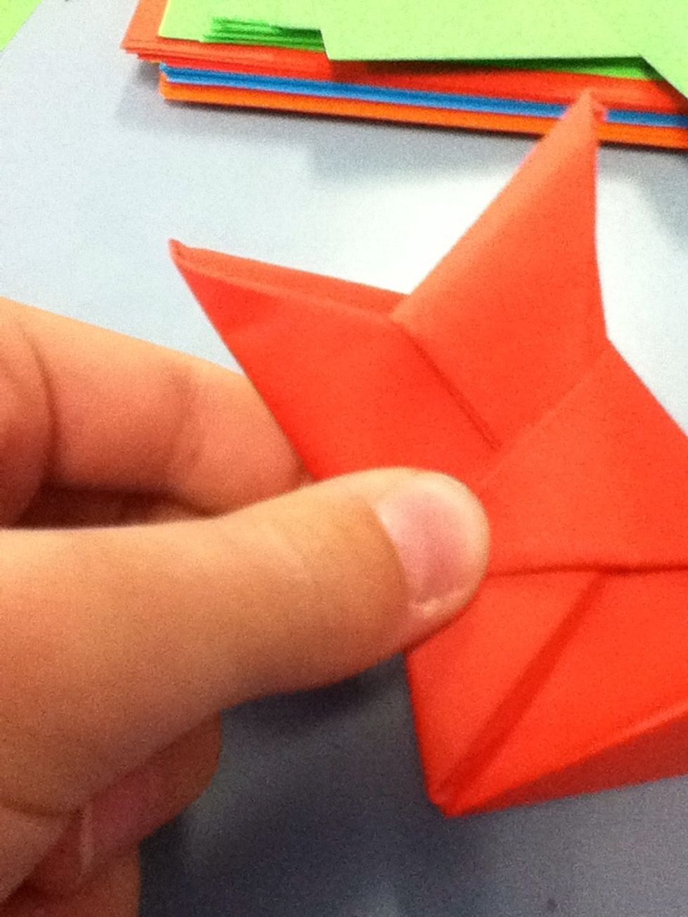 Now fold another one over the flap you just done