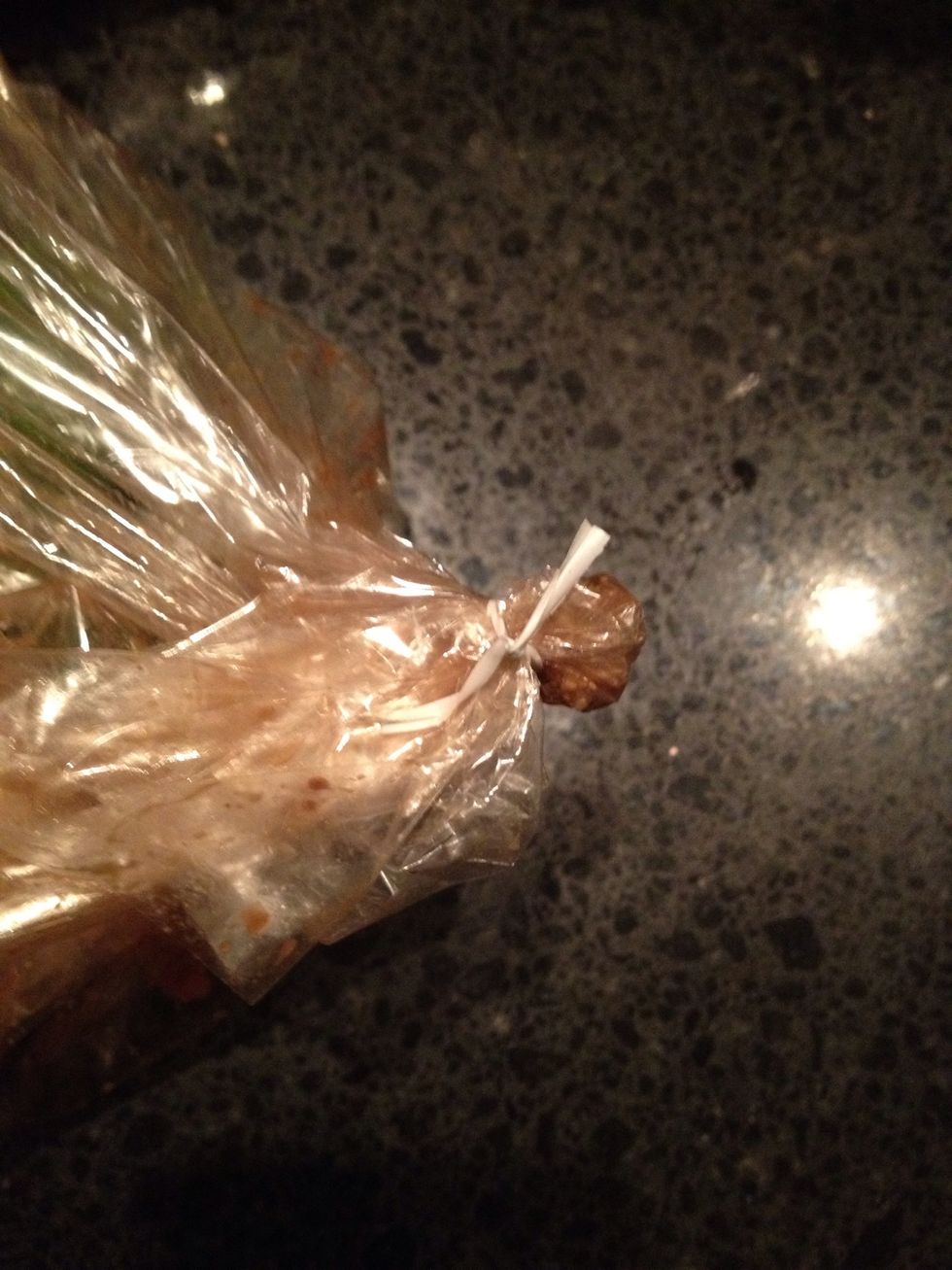 Now fold back the front bit I like to double tie mine