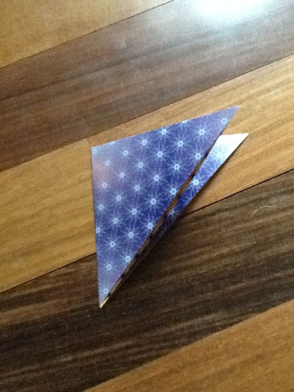 Now fold in half again to make another triangle.