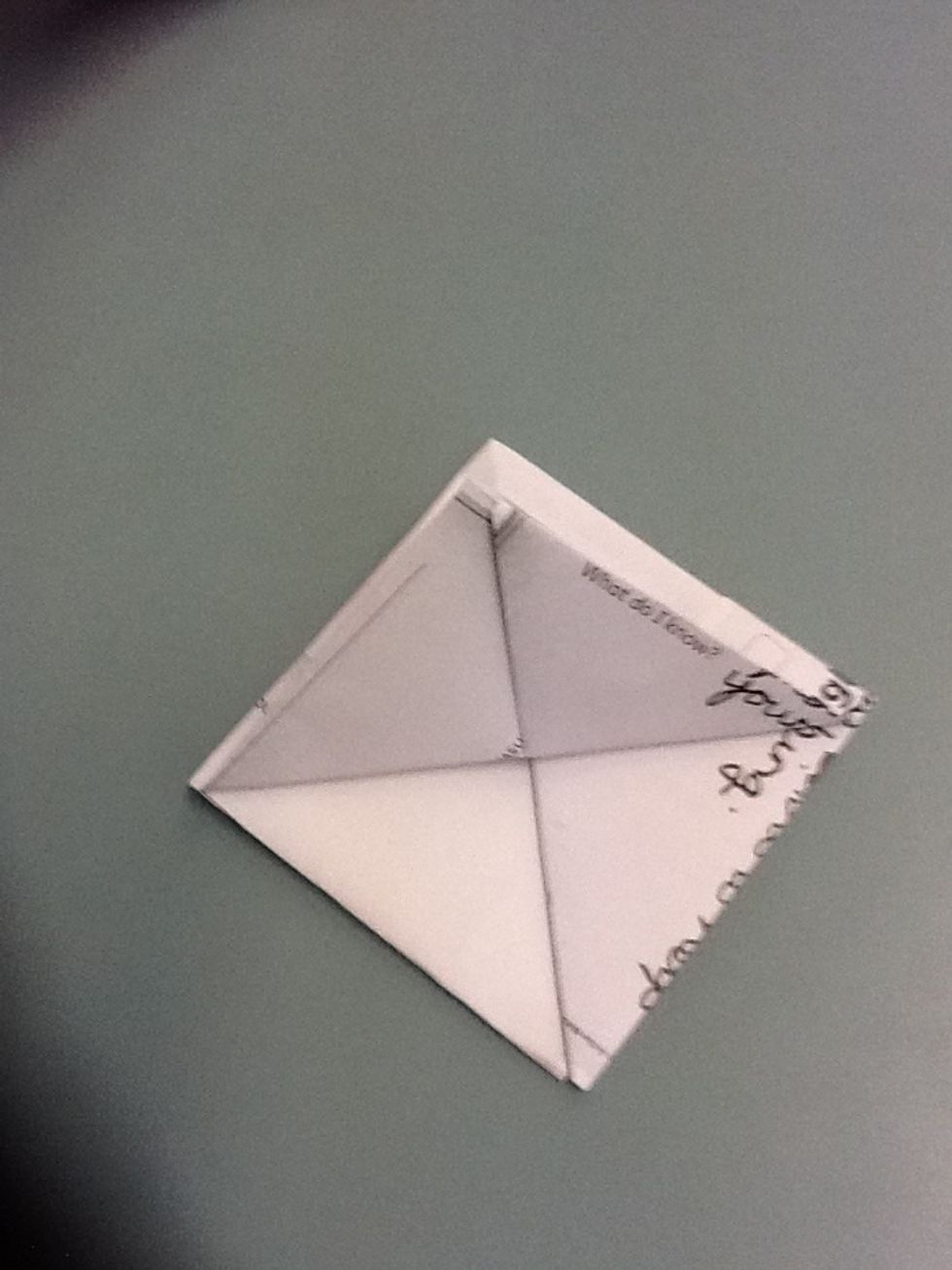 Now fold in the corner