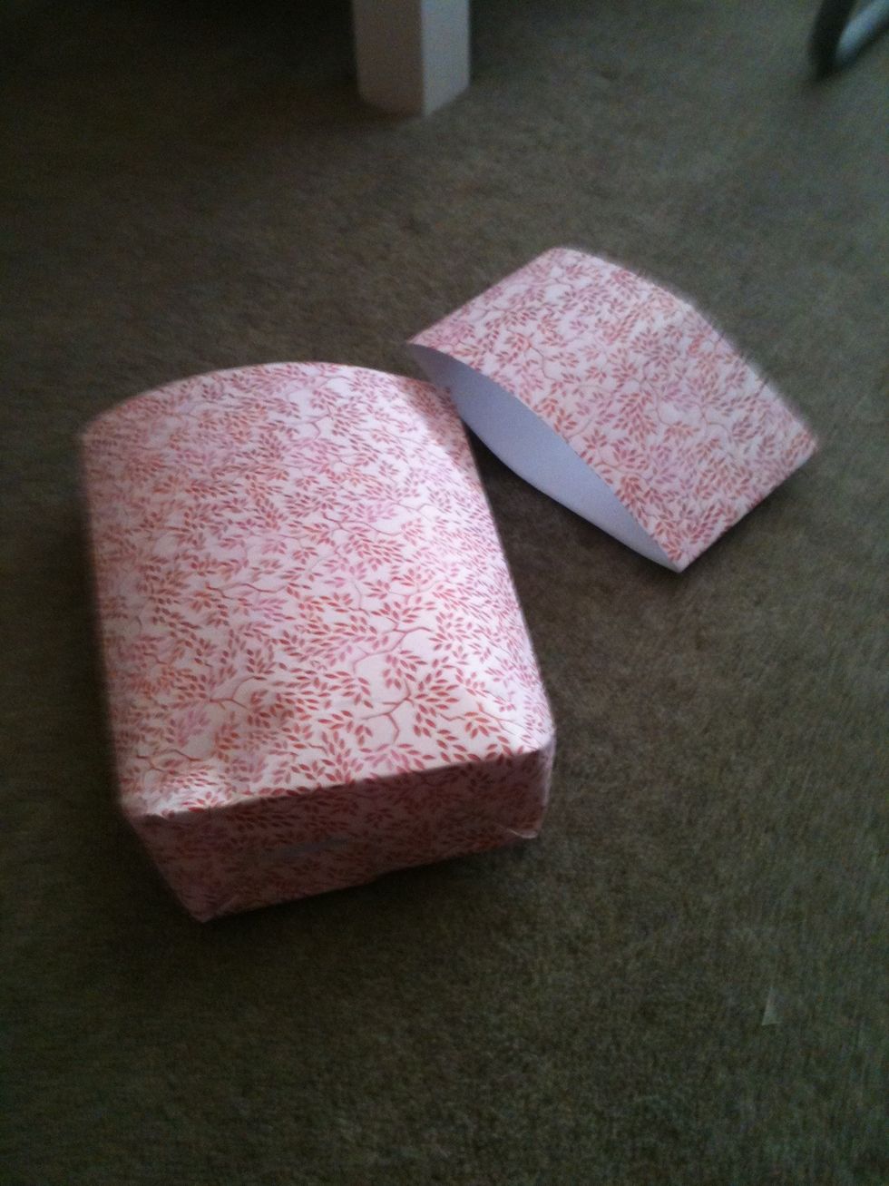 Now fold it back down and cut a 6-8cm strip off the top!