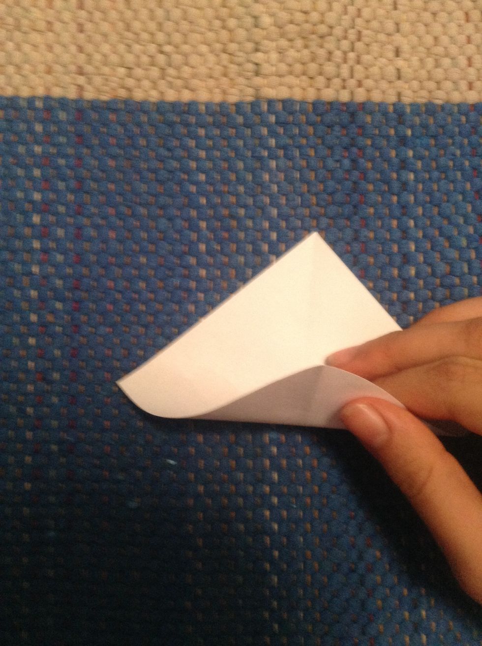 Now fold it down on the opposite side.