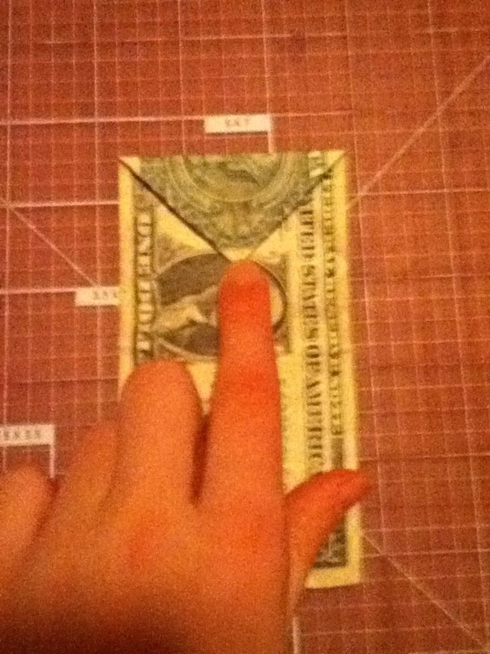 Now fold it down so you have a triangle