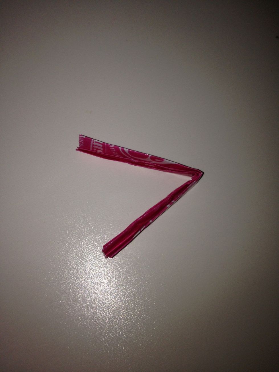 Now, fold it in half hamburger style... So it looks like a starburst pacman.