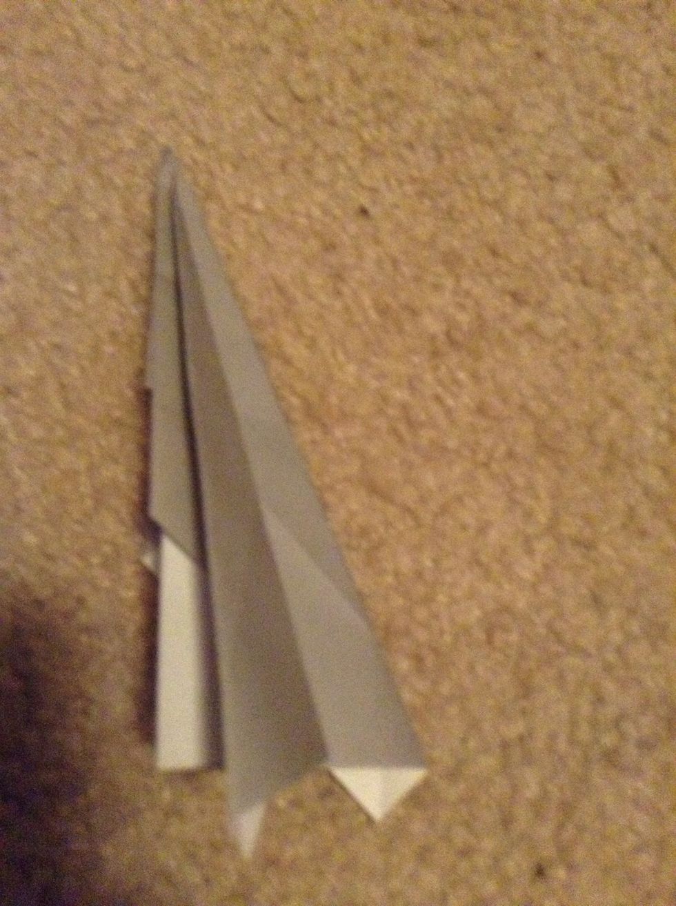 Now fold one edge down to the bottom