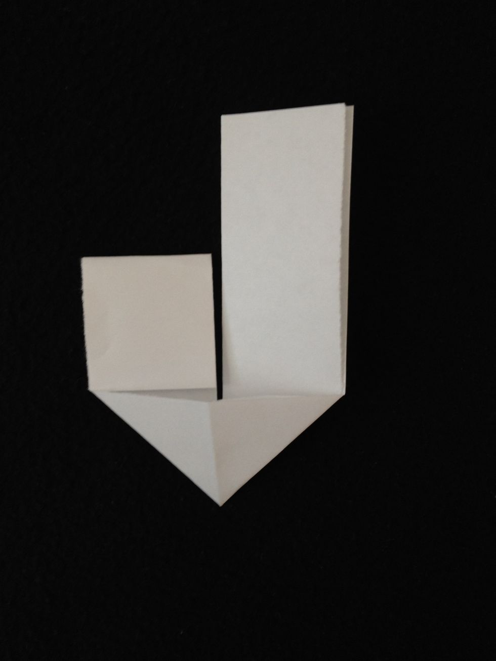 Now fold one side down.