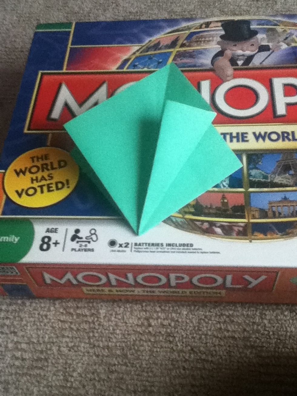 Now fold one side into the middle