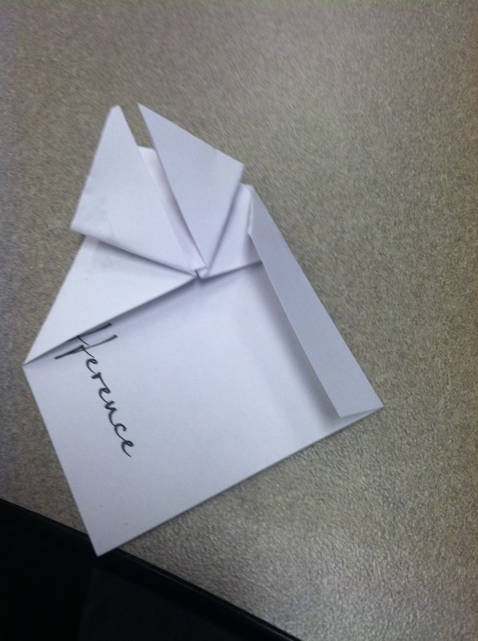 Now fold one side to to the center. Same with the other side.