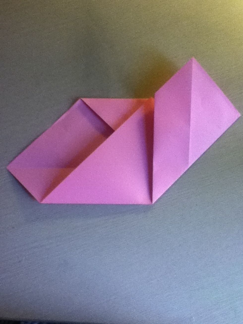 Now fold the bottom edge up to the centre