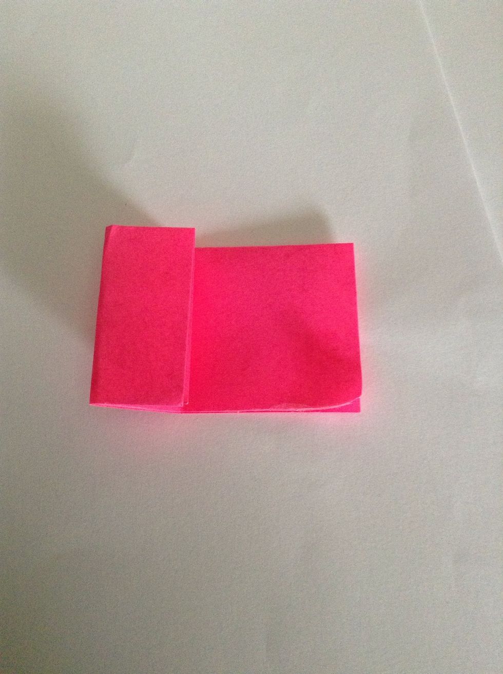 Now fold the left side to meet the center crease.