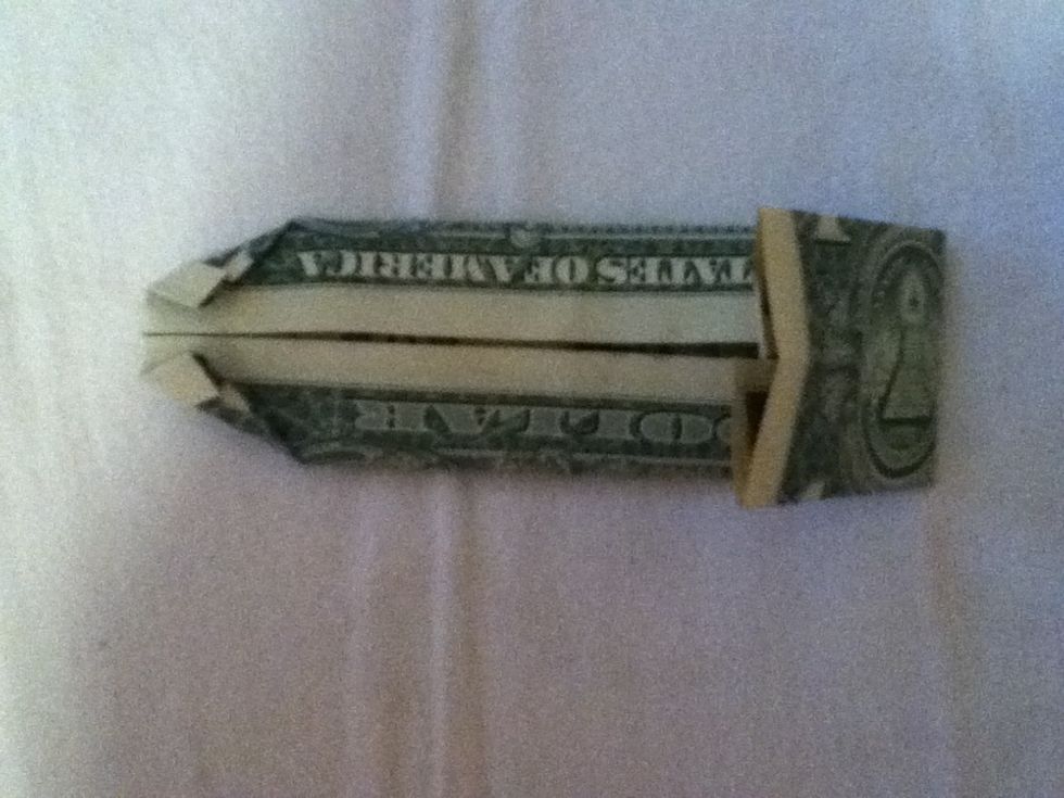 Now fold the other end about a third of the way down