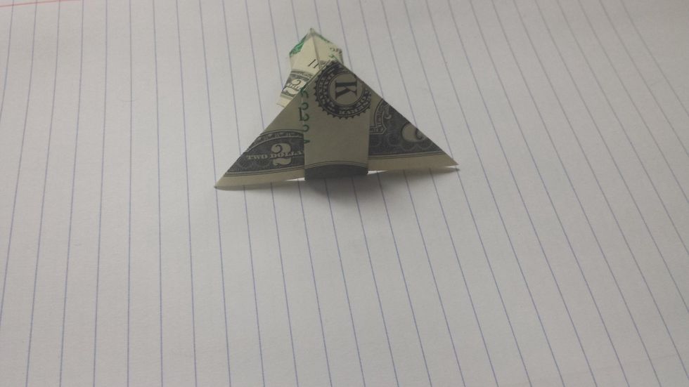 Now fold the parallel triangles