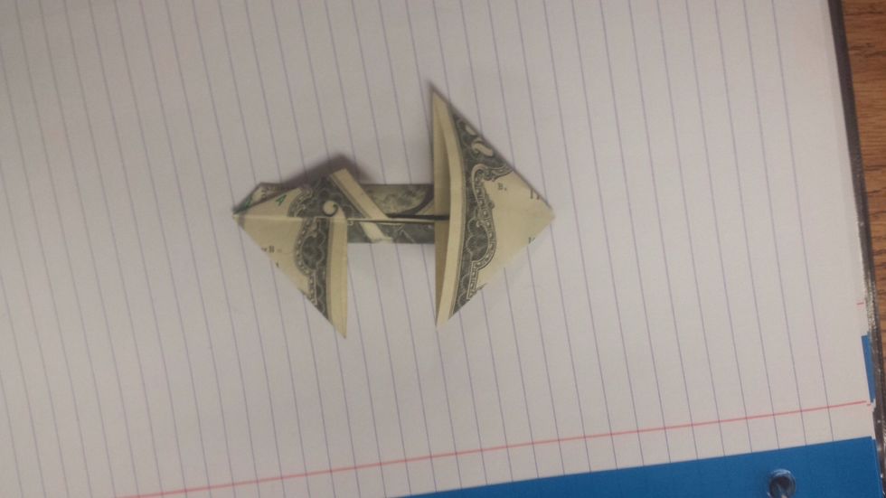 Now fold the triangle inwards