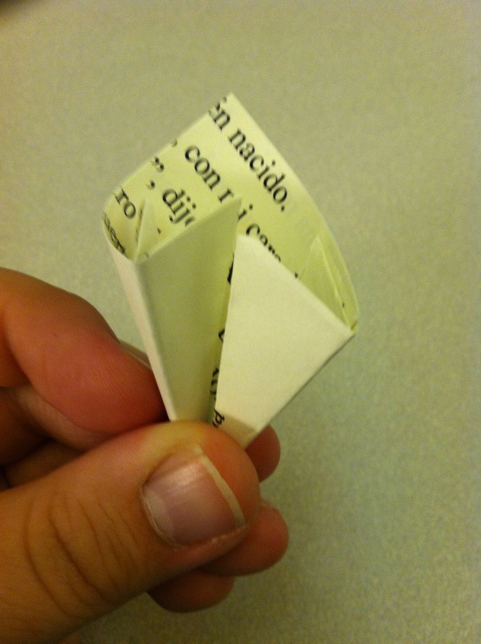 Now fold the two edges together