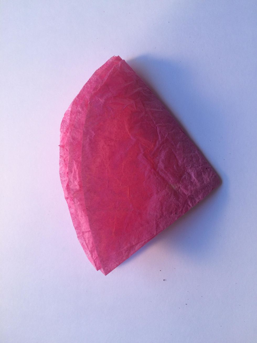 Now fold them in half again so your coffee filters look like the ones in this image.