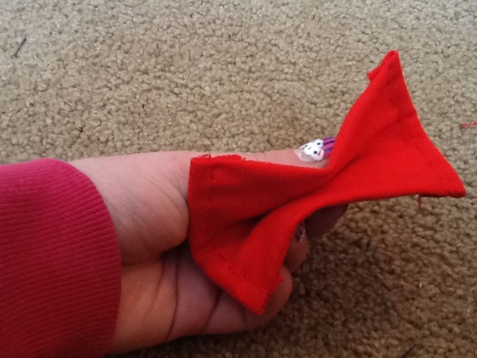 Now fold your fabric in half...