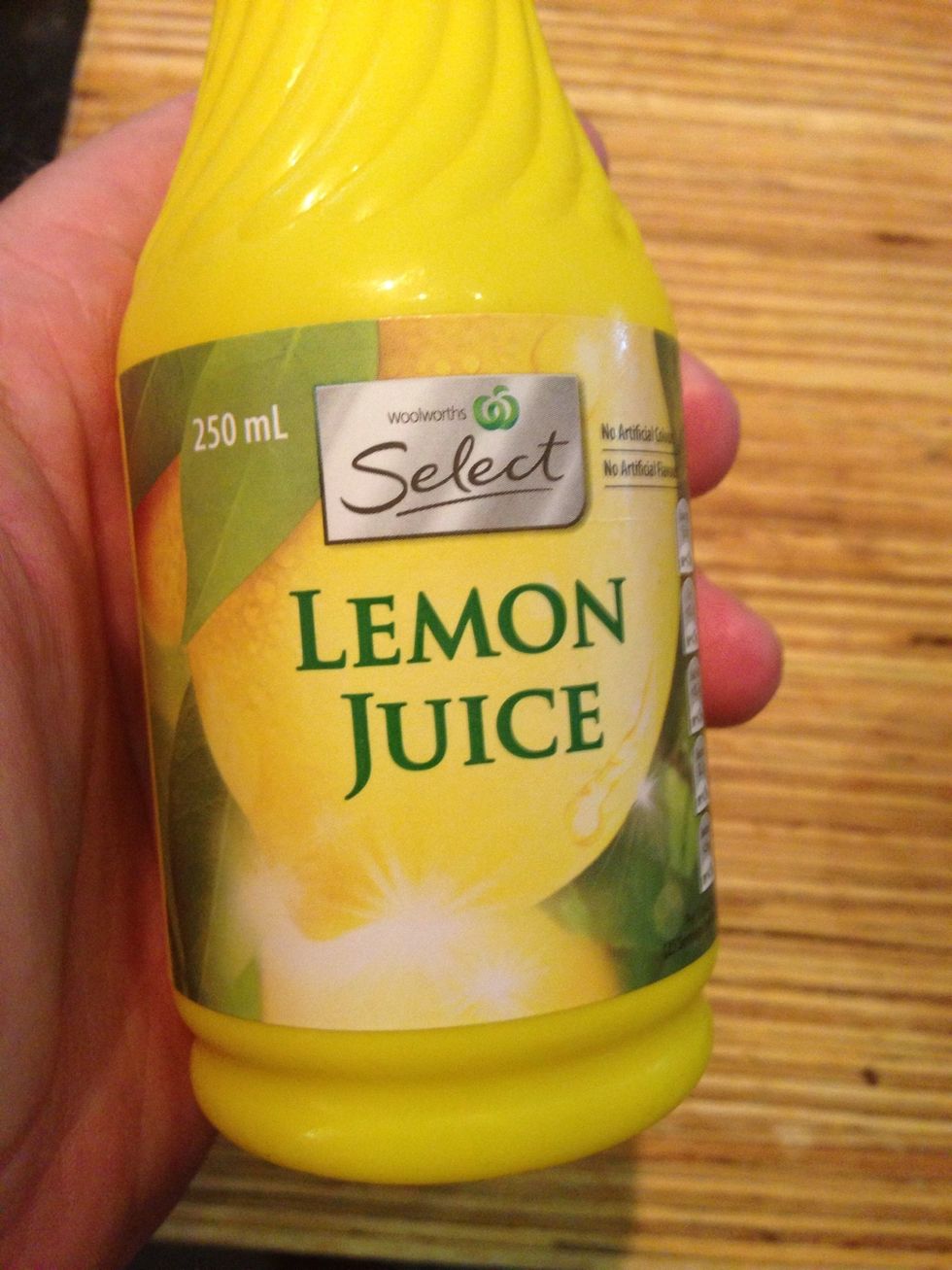 Now for a bit of lemon juice