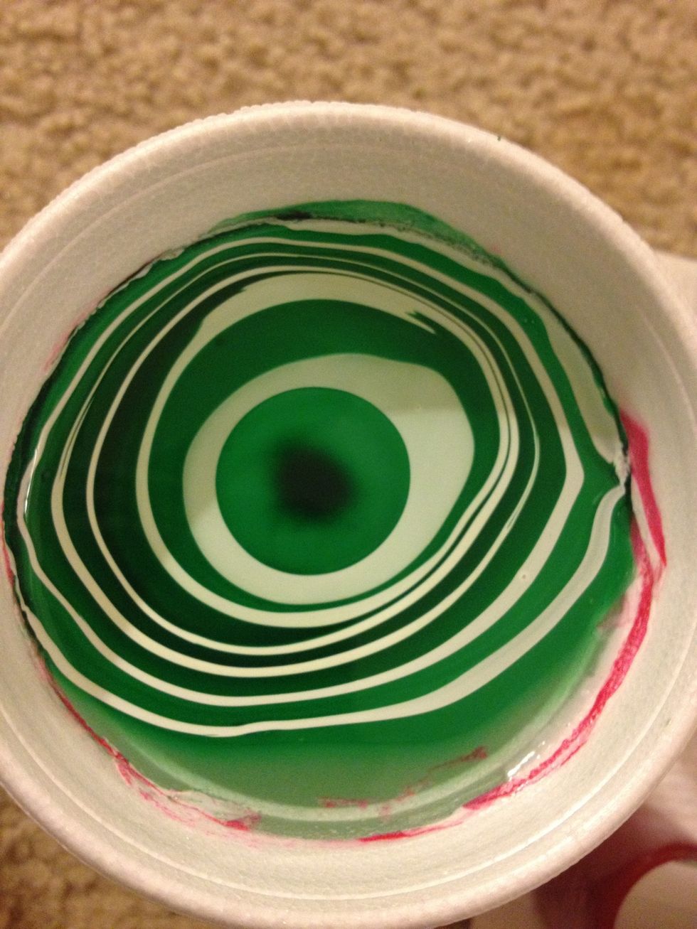 Now for a christmas tree do the same thing but this time with green and white