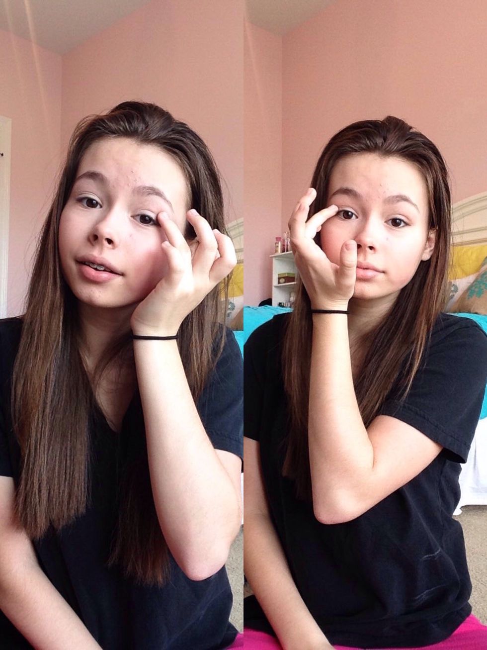 Now, for outer corner we will start by applying a medium toned matte brown in a v like shape. Then, on the outer 3rd as well, apply a darker matte brown for more definition. Blend well!