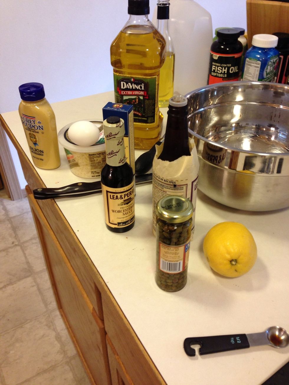 Now for the Caesar!!! The fresh dressing makes this! Don't be afraid of the anchovy paste!!!! Lol