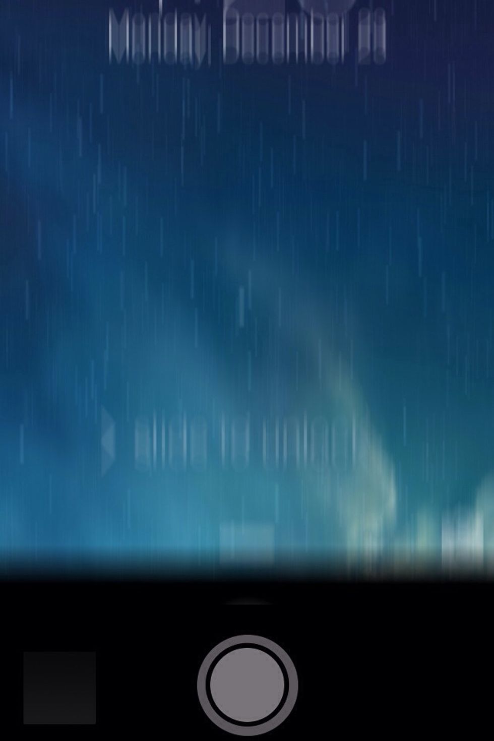 Now for the cool and pointless part. Flick your finger down quickly. Your aim is to "slam" the lock screen against the bottom of the screen and make it bounce back up.