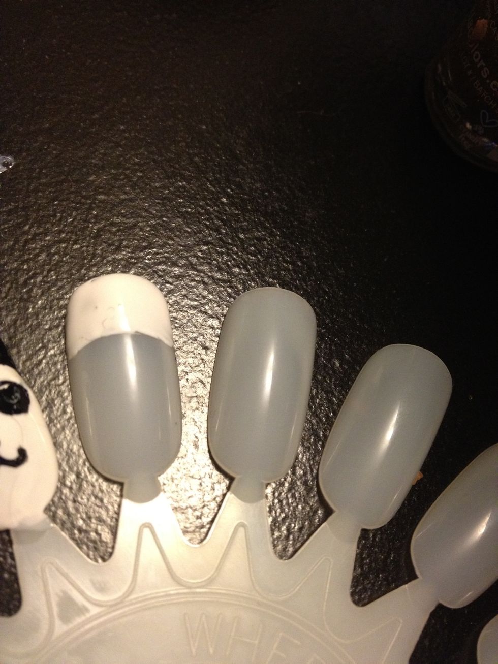 Now for the matching tips do a white tip