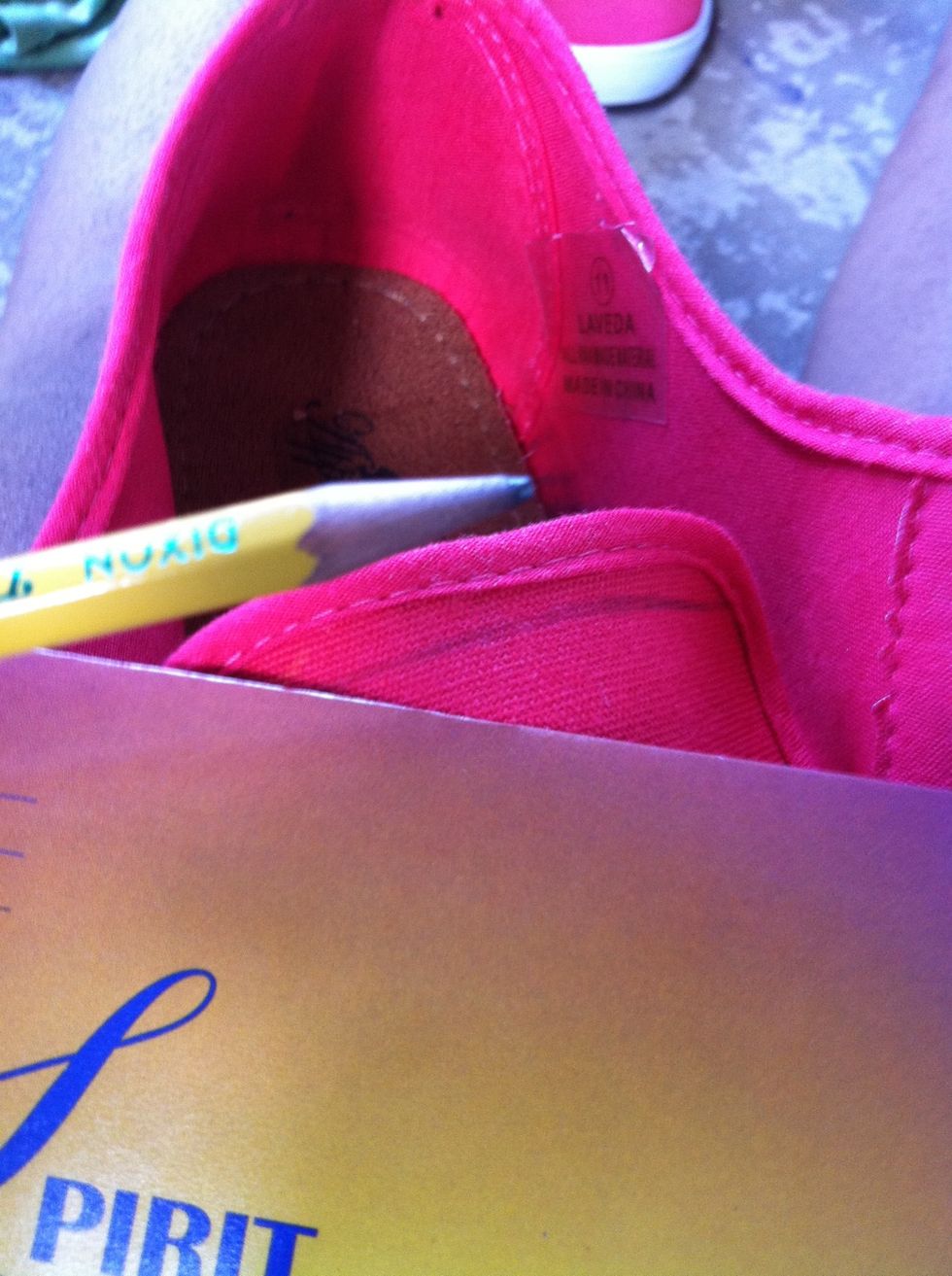 Now for the straight edge and pencil this is just to keep your pattern straight And remember to do it lightly so it can easily be erased