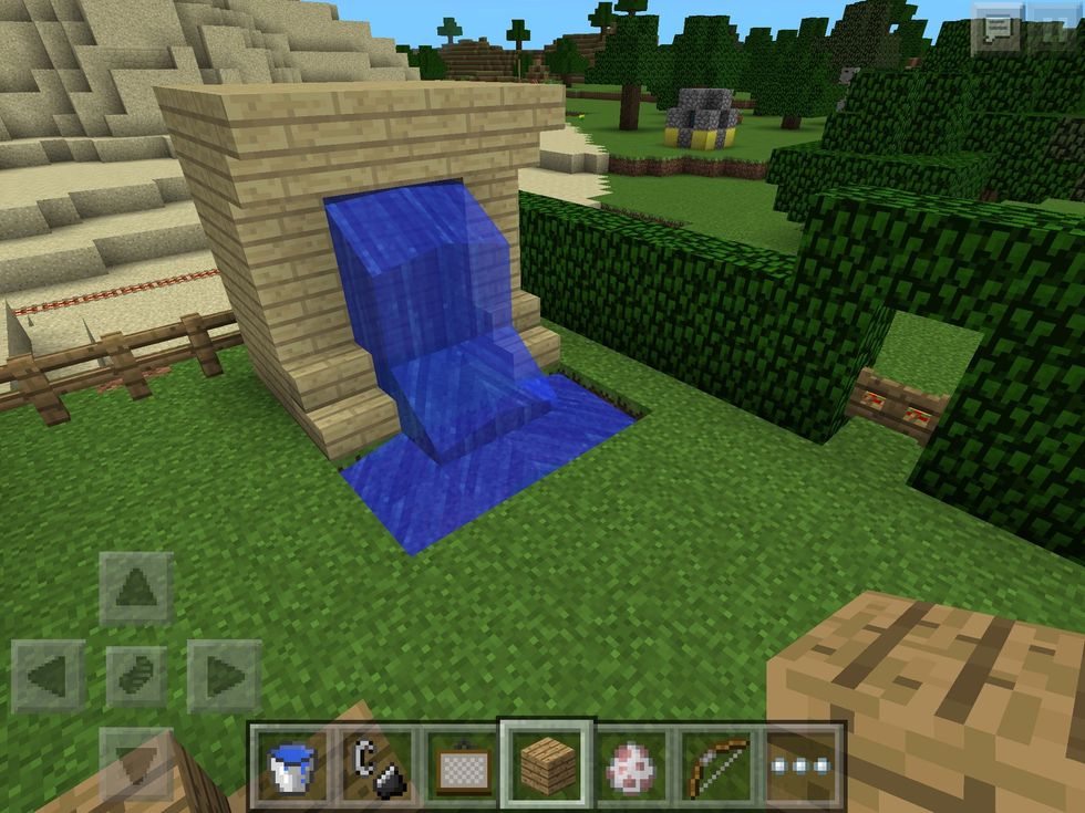 Now for the yard, add a fountain (optional).