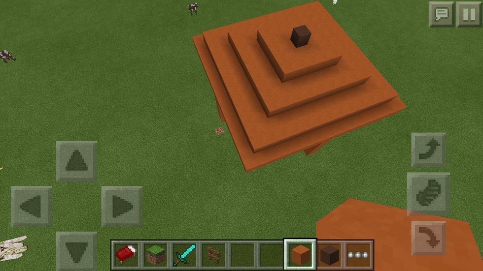 Now fourth. It will only be one row, but it's for the sides of the pumpkin.