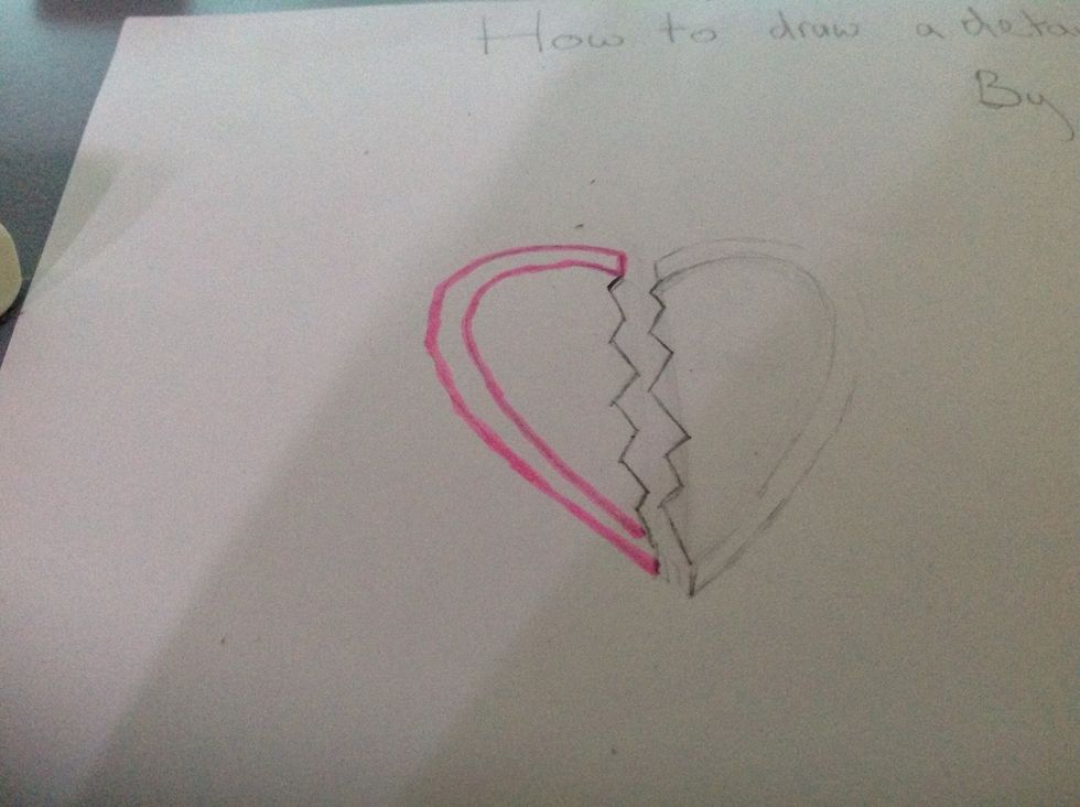 Now gently rub out the deep and hard parts of the heart.