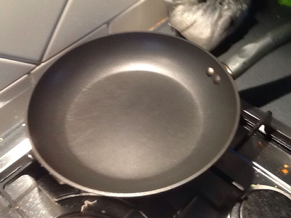 Now get a pan and place it on your stove.