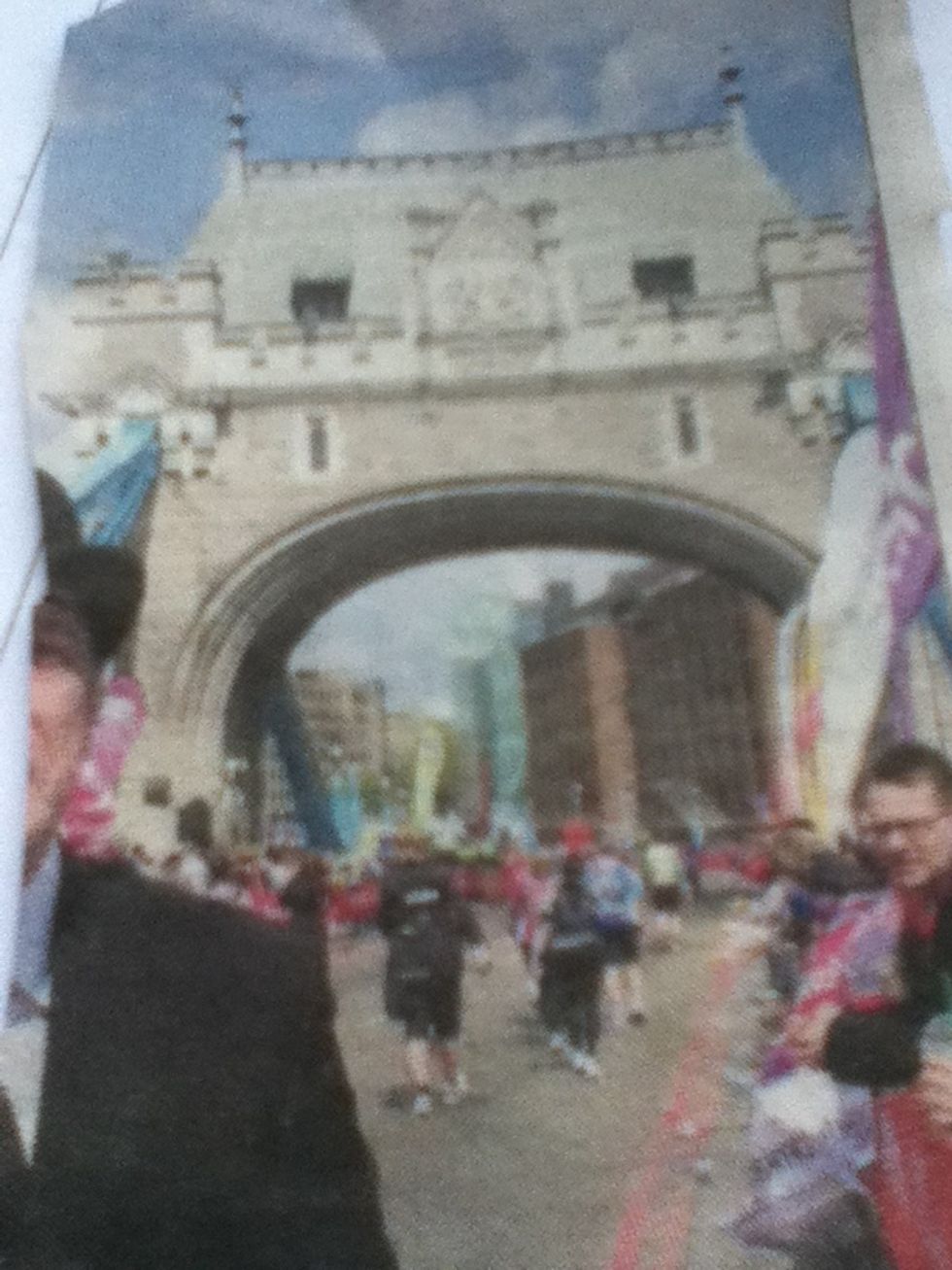 Now get a picture from a newspaper or magazine- I chose one from the London Marathon.