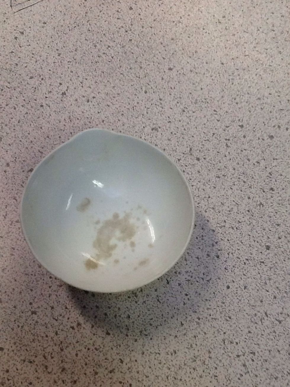 Now get out your bowl that you will be putting your sea salt water in. After you have done that carefully place your bowl on to the top of the