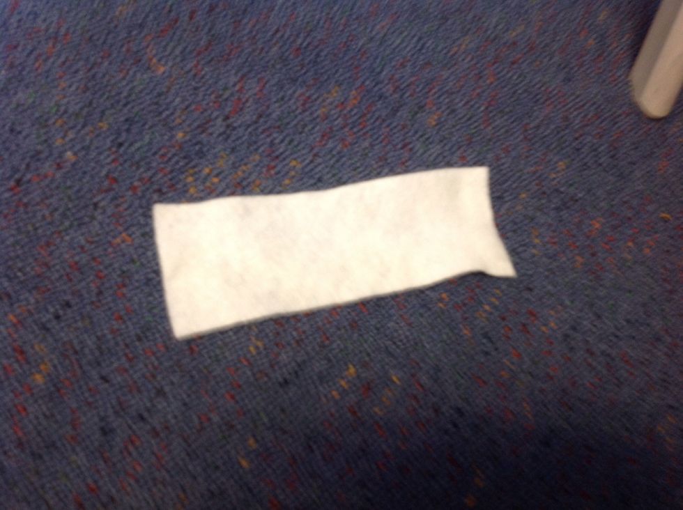 Now get the White felt and cut a strip