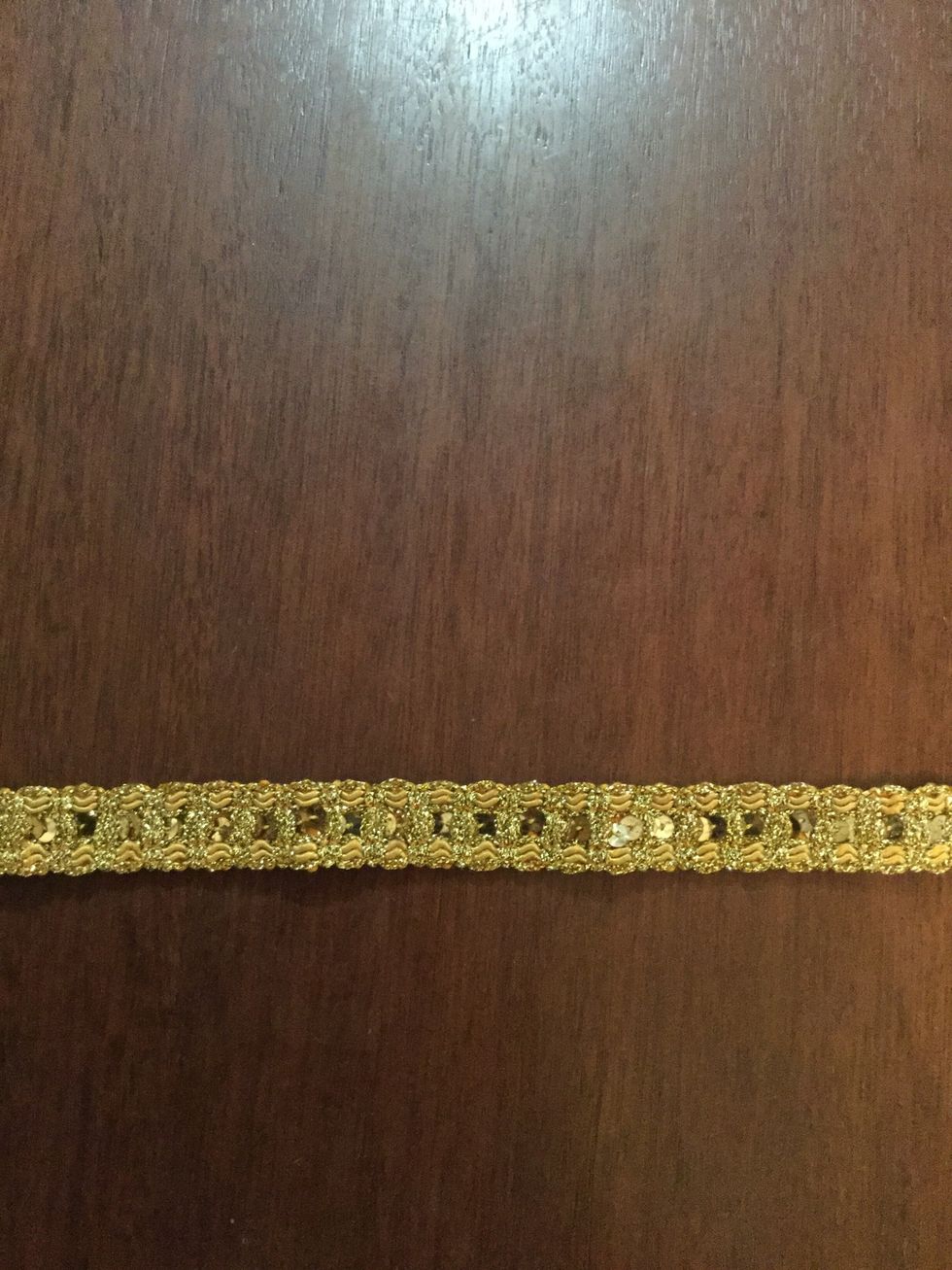 Now get your fabric and lay it straight.