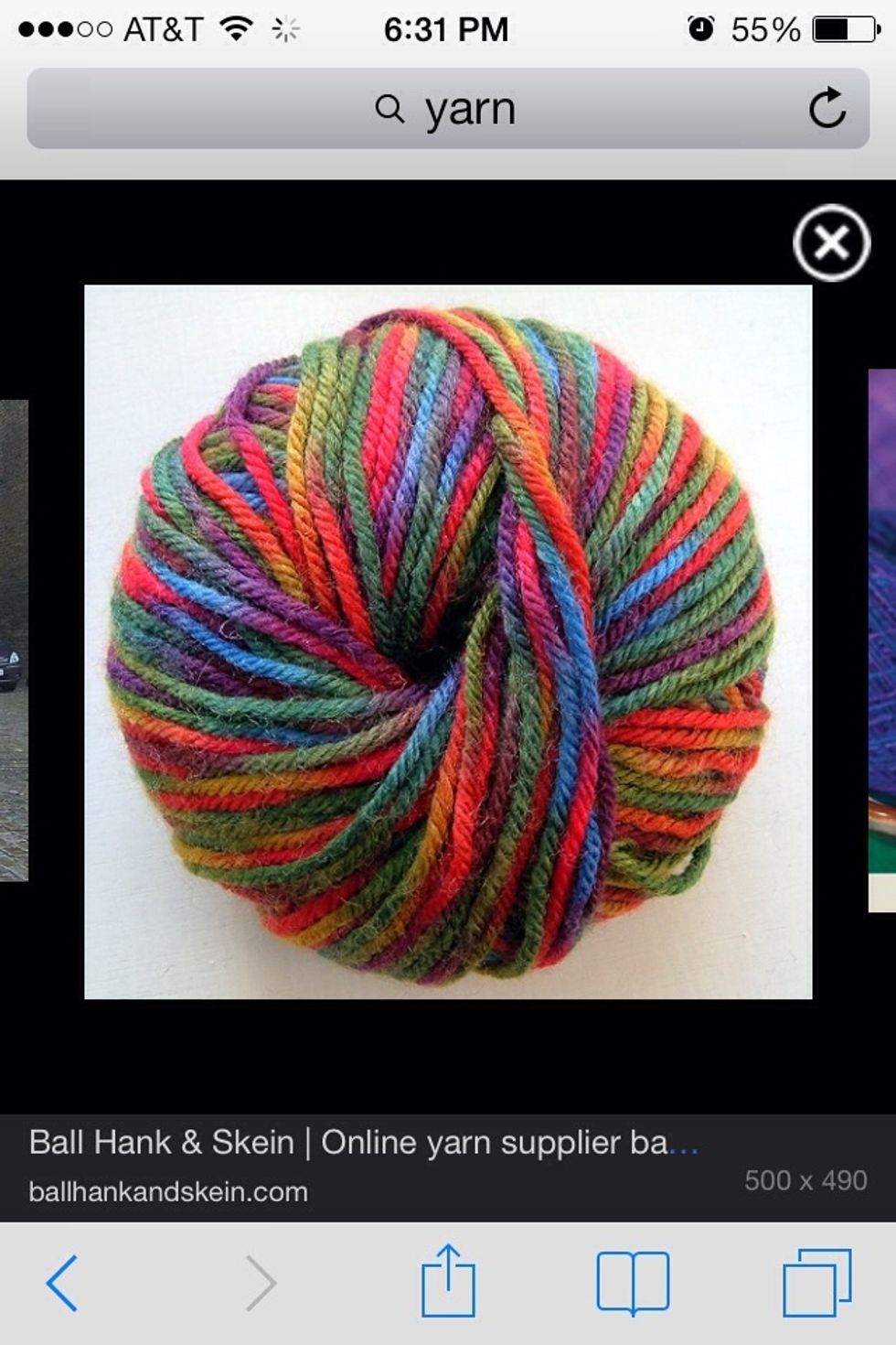 Now get your favorite yarn.