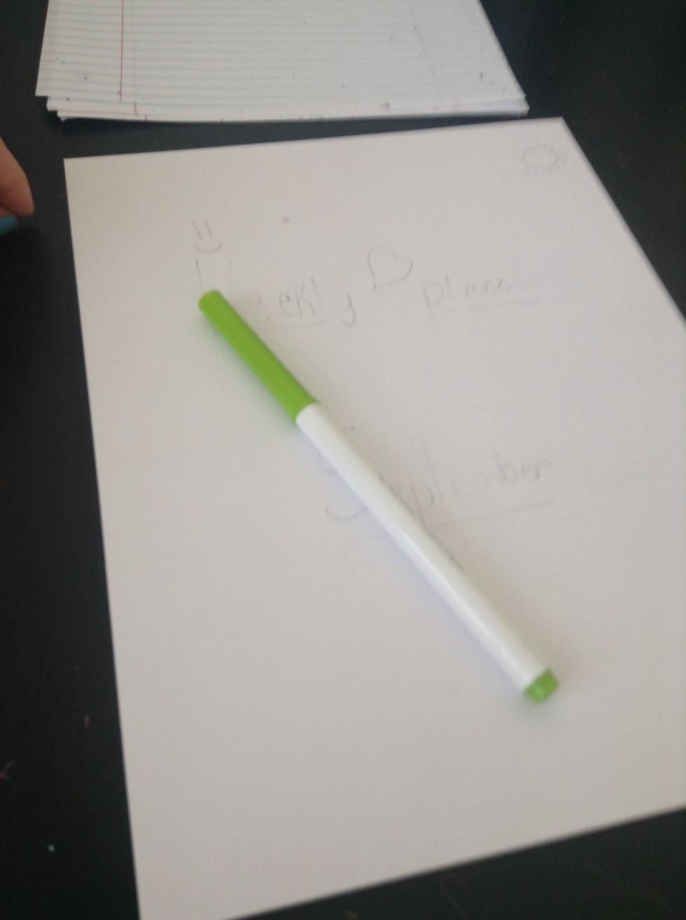 Now get your marker and color