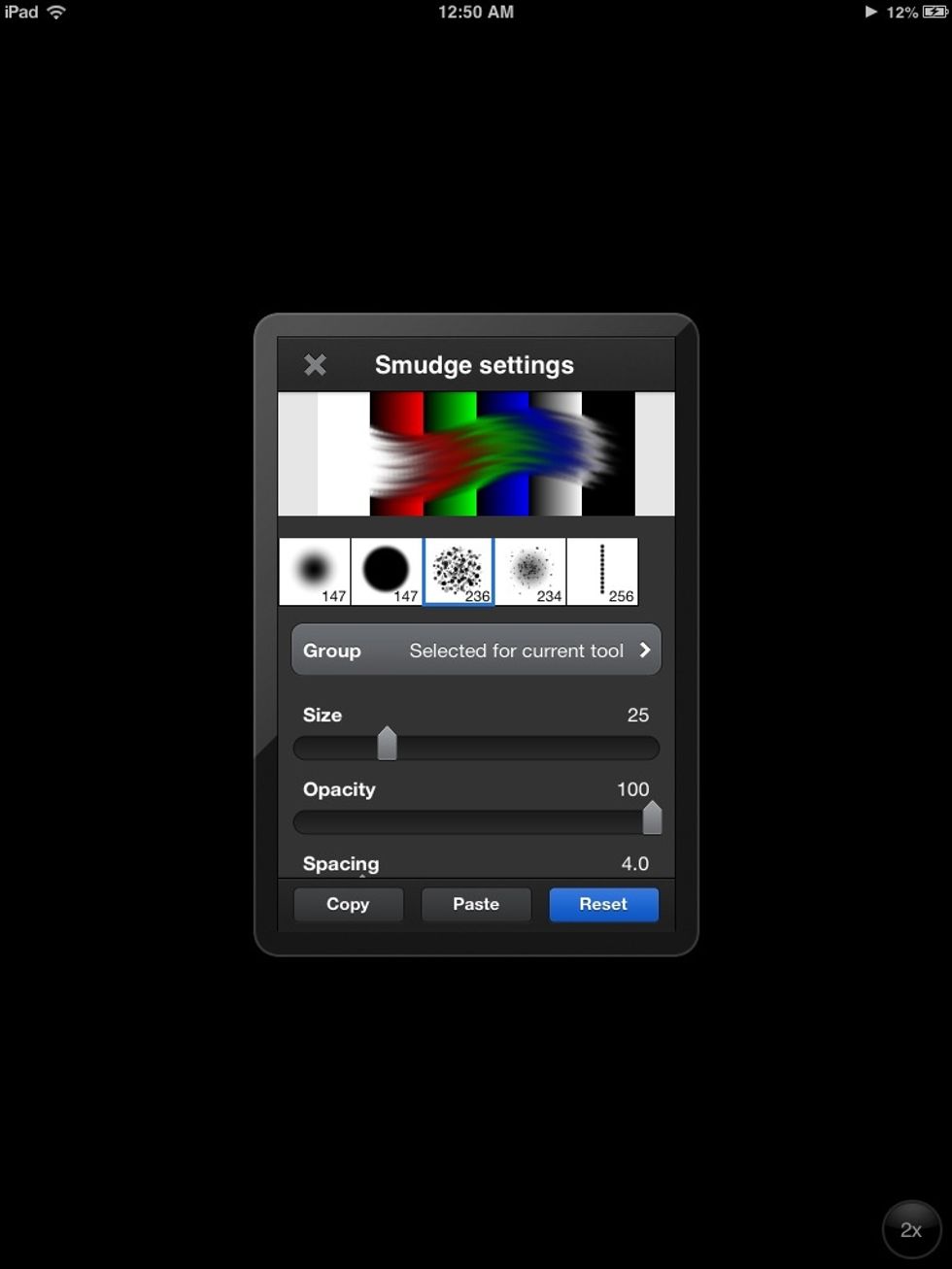 Now get your smudge tool and use these settings. You don't have to use these settings,but I would recommend them..