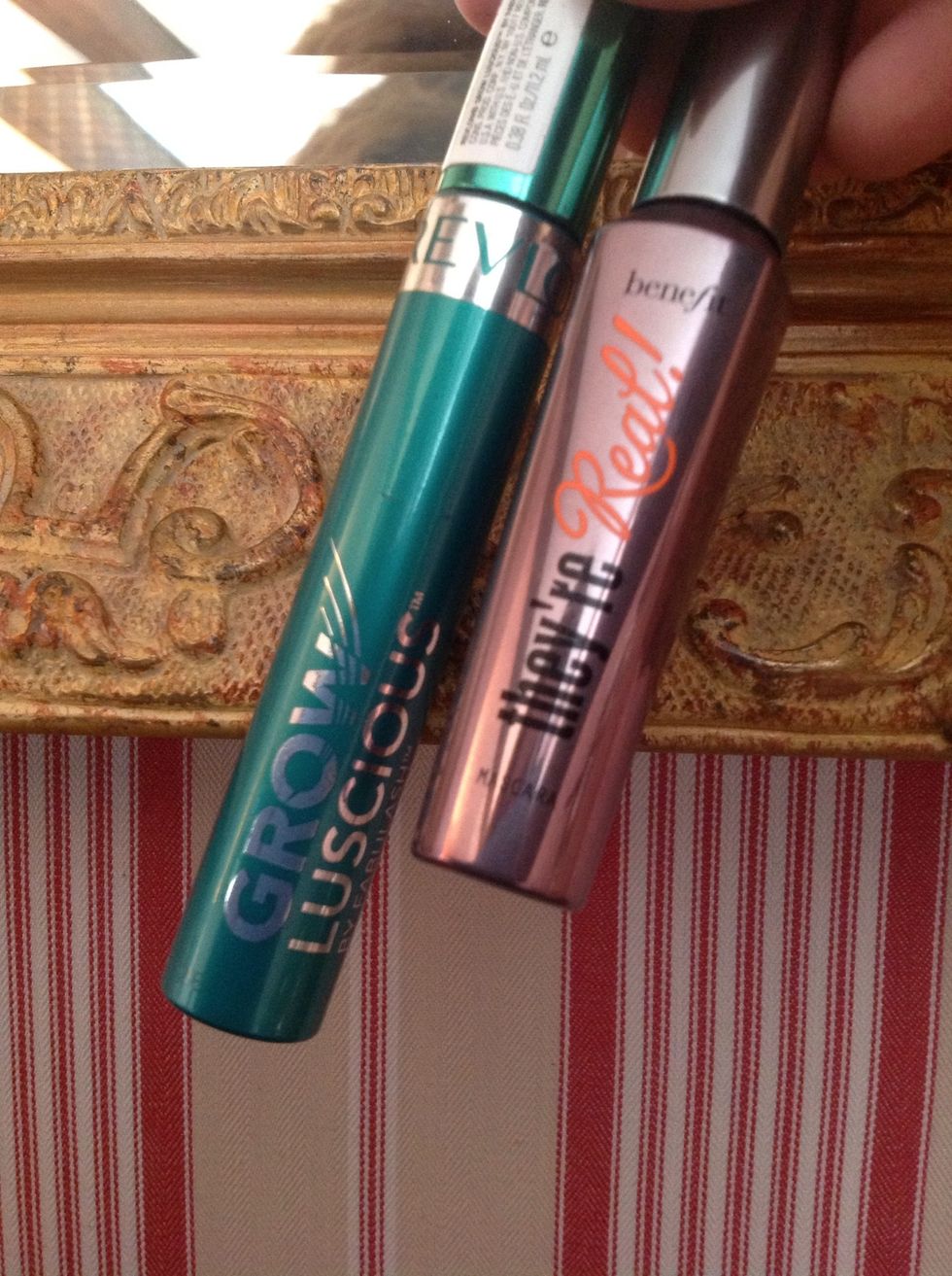 Now get your two mascaras. You don't have to use two but personally I think the double affect adds to your eyes overall. I use one for length and the other for volume.