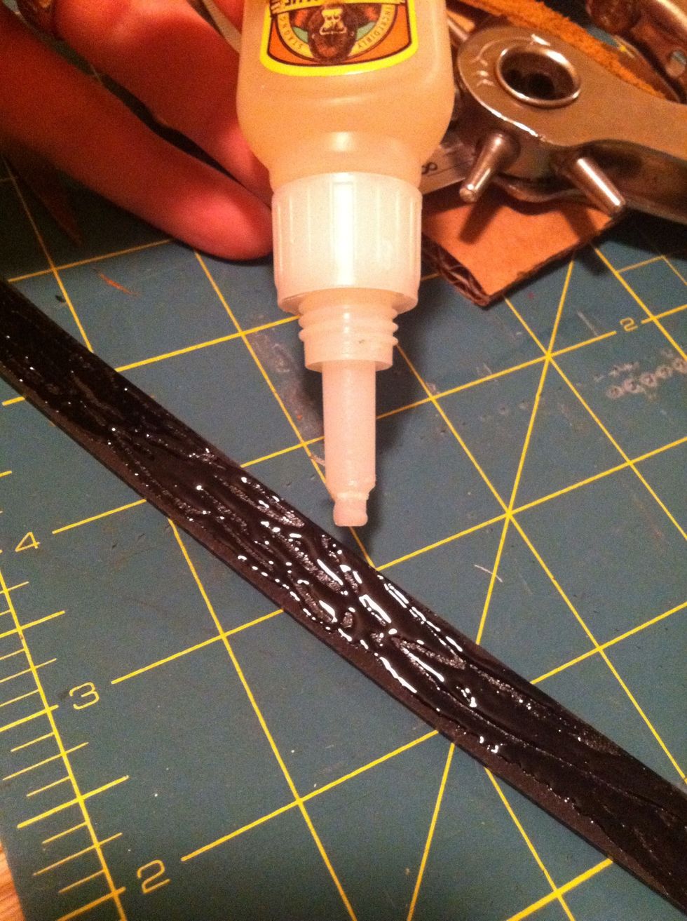 Now glue in the pieces. I will use gorilla glue. You can be pretty liberal.