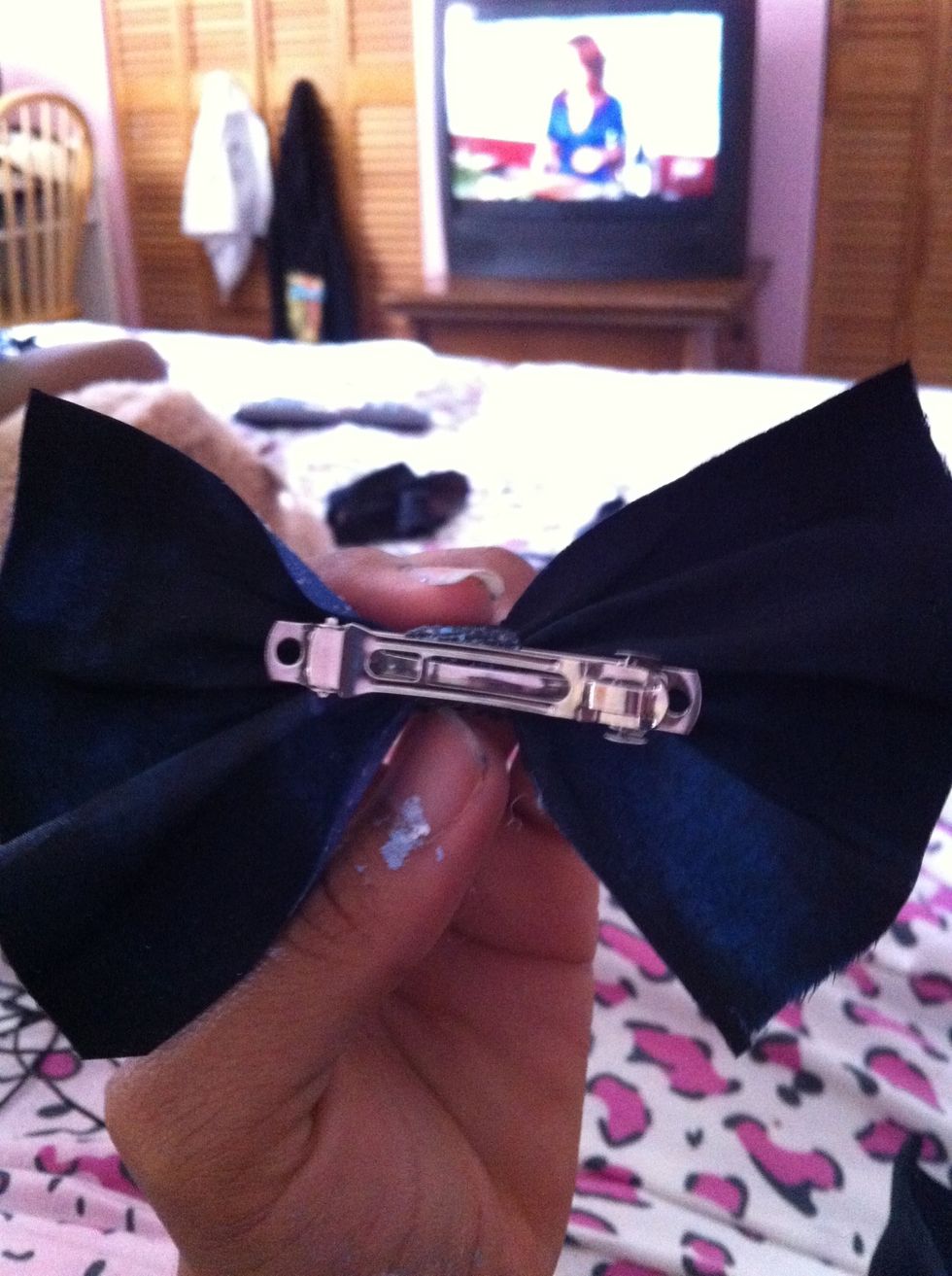 Now glue the back and attach the clip securely