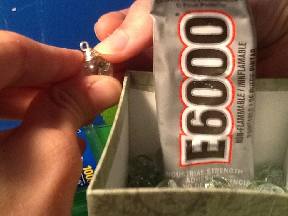 Now glue the bead cap to your marble & let it dry for 2 hours (or 1Day EVEN BETTER!)