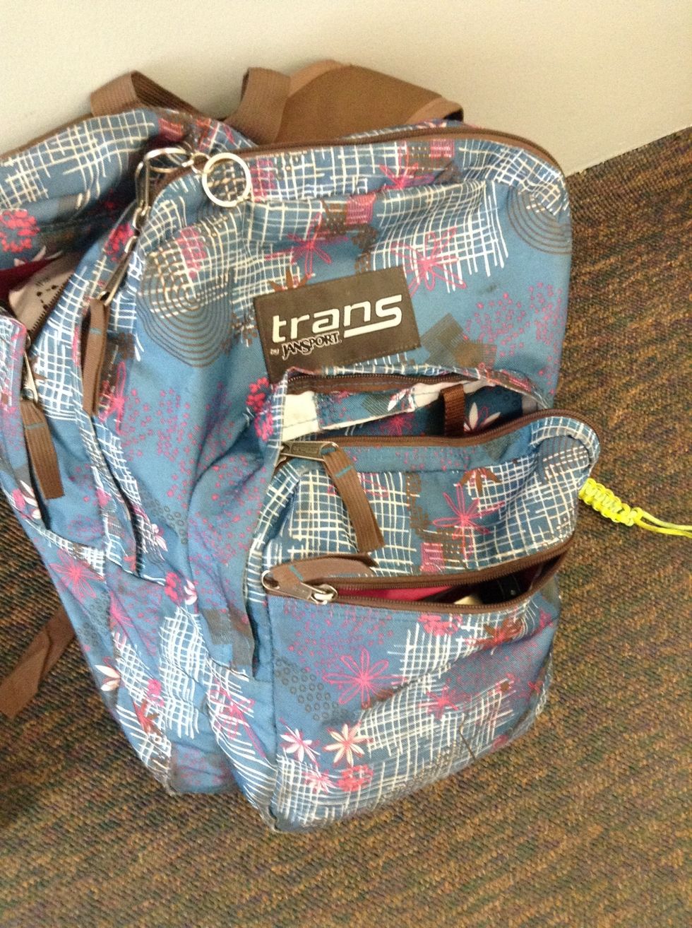 Now go through the other pockets in your backpack (if you have other pockets!) and lay everything out.