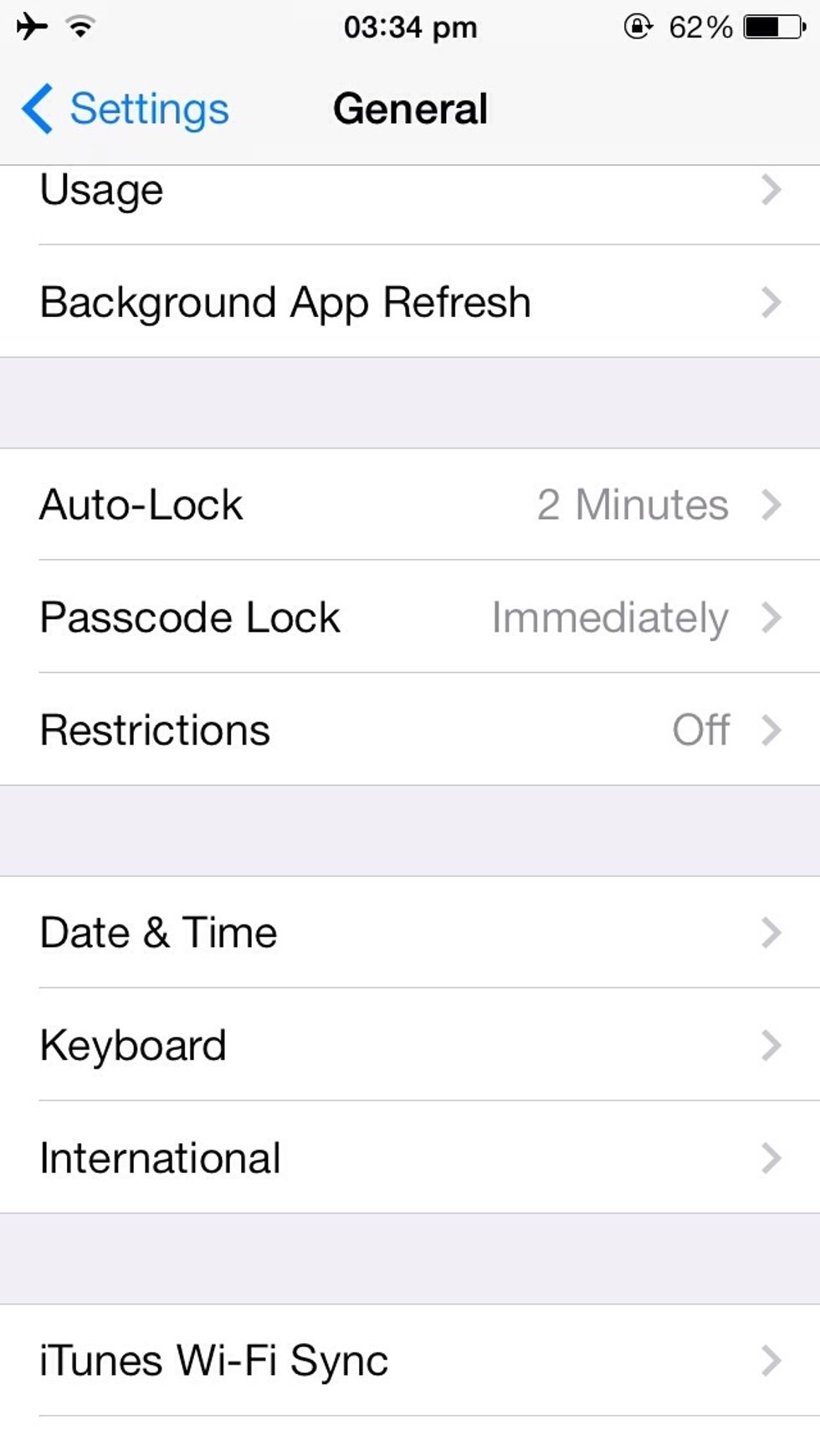 Now go to General and turn off background app refresh(scroll down a bit to find it). It's allows the apps to refresh their content when on wi-fi or mobile network thereby draining your battery.