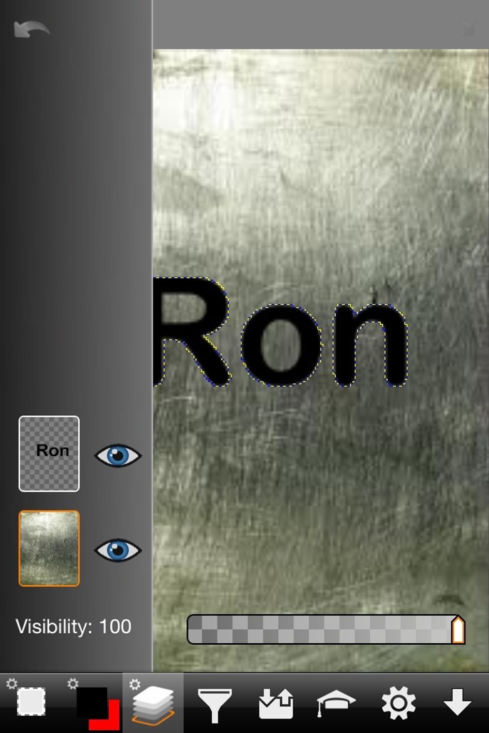Now go to layers and select the background image layer (note the background layer is selected when its outlined in orange).