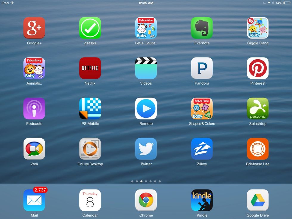 Now go to the home screen and find mail to check your email.