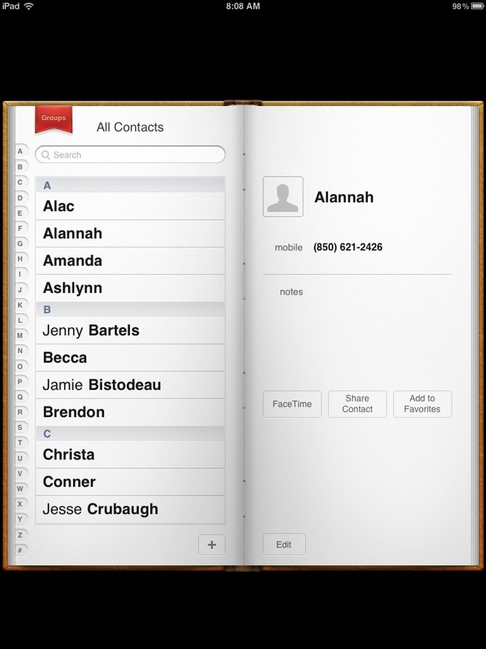 Now go to. Your contacts and you should see your contacts on your iPad and iPhone