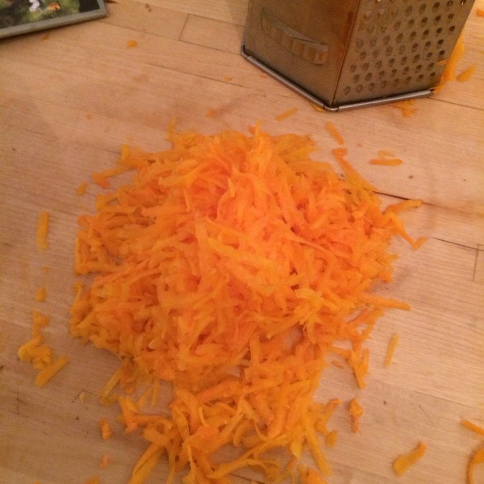 Now grate it all like so ....,