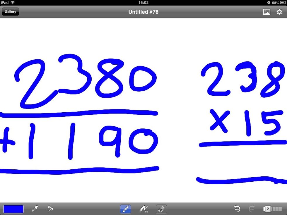 Now half it and write the number below it