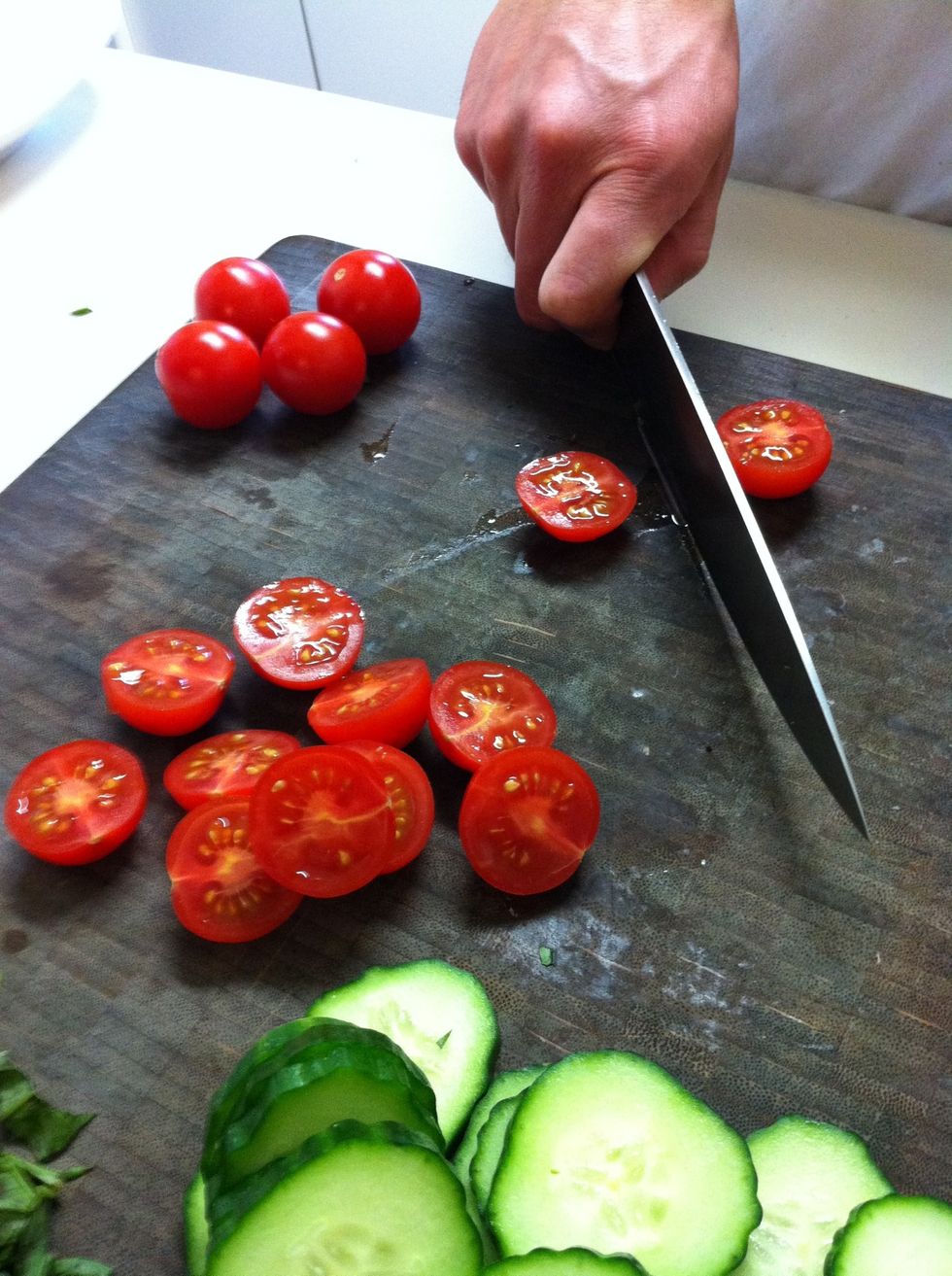 Now half the tomatoes